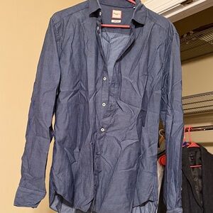 Men's Blue Button-Up Shirt